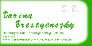 dorina brestyenszky business card